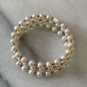 Majorca Pearl Bracelet with Sterling Silver Beads